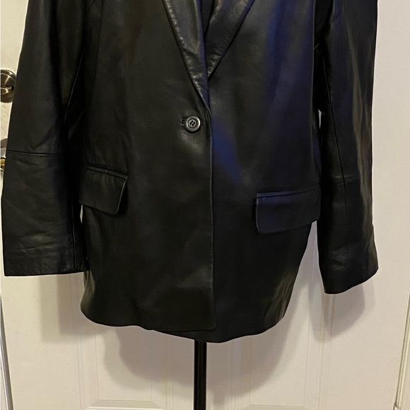 Vintage lamb skin LIZ CLAIBORNE  dark brown excellent condition jacket - Picture 2 of 8